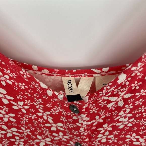 Roxy Women's Size M Red Floral Print Sleeveless Long Maxi Dress, NWT - Picture 5 of 10